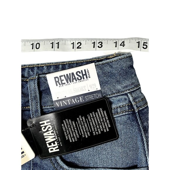 Rewash Shorts Womens 9 Blue Jean Denim Cut Offs High Rise Summer Casual Stretch - Picture 11 of 13